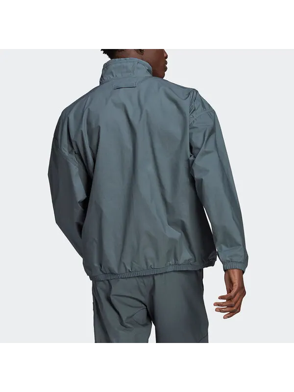 Куртка originals mens fashion tt athletic sports stand collar jacket blue Adidas — изображение 3 из 4, синий