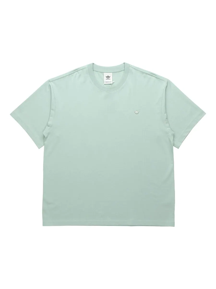 Футболка adidas originals Premium Tee Mini Logo Embroidered Sports Round Neck Short Sleeve Couple Style Green, зеленый