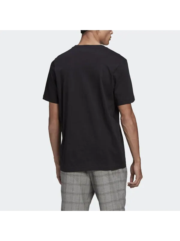 Футболка adidas originals Casual Breathable Sports Round Neck Short Sleeve Black — изображение 4 из 4, черный