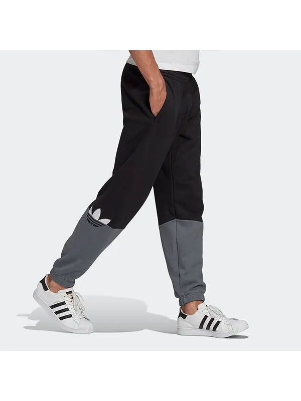 Спортивные штаны adidas originals logo Splicing Bundle Feet Sports Pants Black — изображение 4 из 4, черный