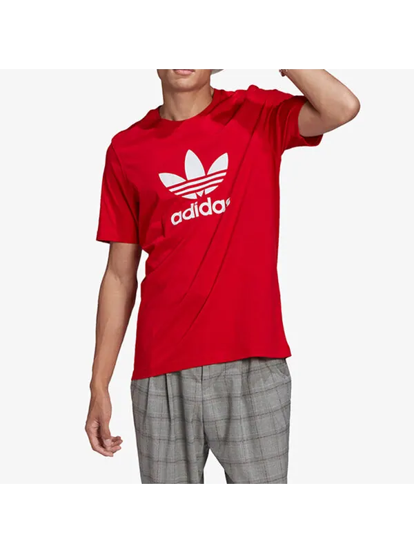 Футболка оригиналы adicolor классика трилистник Adidas — изображение 3 из 4, красный