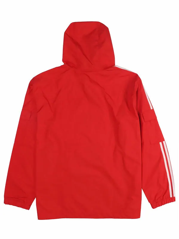 Куртка adidas originals 3-stripes Wb Fz Casual Sports Stand Collar Jacket Red — изображение 2 из 4, светлый красный