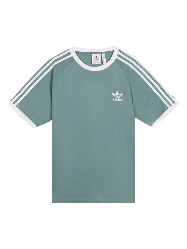 Футболка оригиналы 3 полоски футболка зеленая Adidas — изображение 1 из 4, зеленый