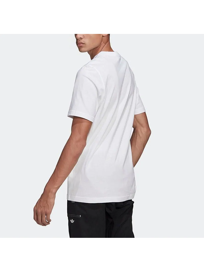 Футболка adidas originals Trefoil Logo Printing Sports Round Neck Short Sleeve White — изображение 5 из 5, белый