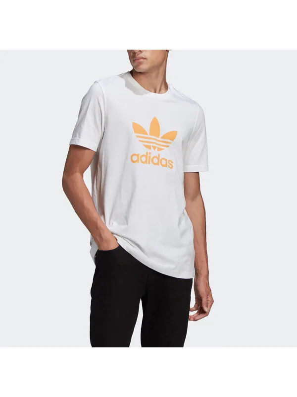 Футболка оригиналы классика трилистник футболка Adidas — изображение 3 из 4, белый