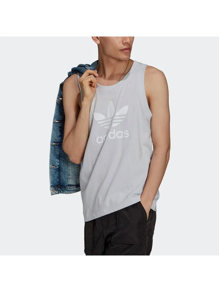 Жилет adidas originals Men's Trefoil Tank ports Vest Gray — изображение 3 из 4, серый
