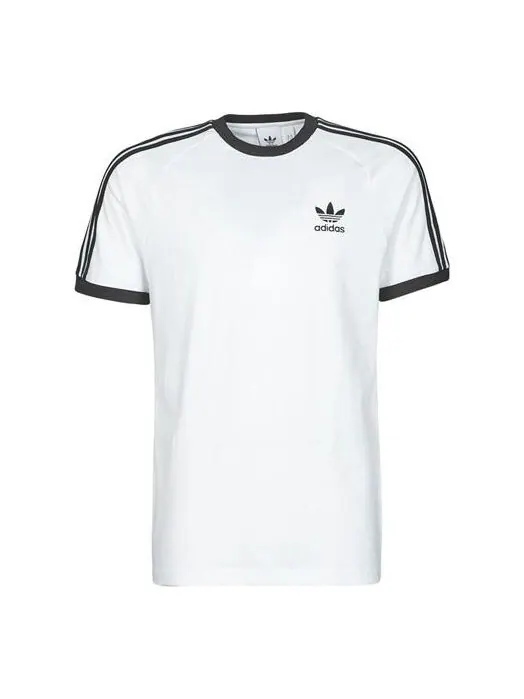Футболка оригиналы adicolor классика вышитый логотип полоса спорт короткий рукав Adidas — изображение 1 из 4, белый