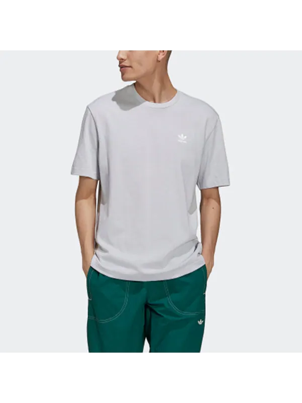 Футболка originals b+f trefoil tee logo loose sports short sleeve blue Adidas — изображение 2 из 4, синий