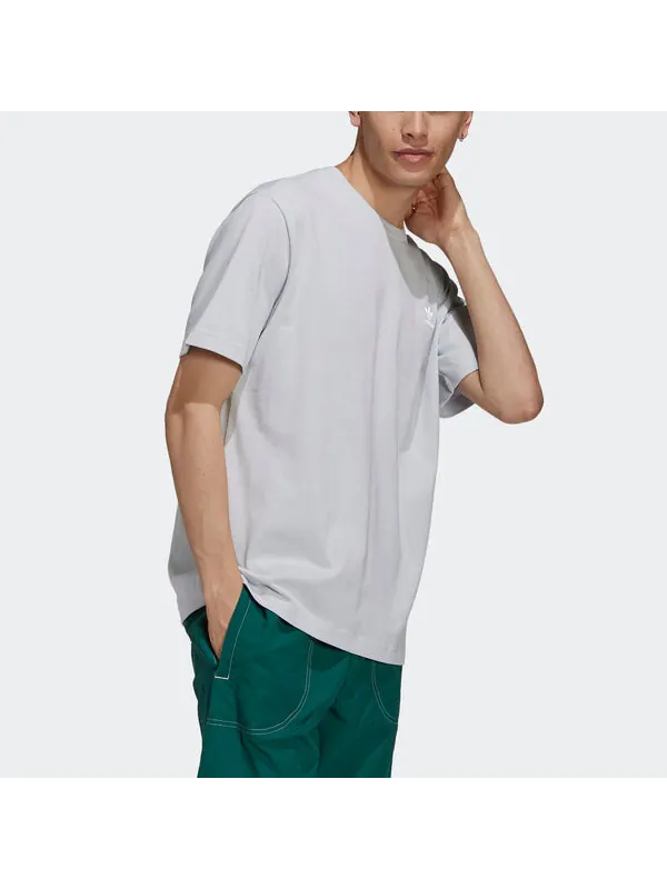 Футболка originals b+f trefoil tee logo loose sports short sleeve blue Adidas — изображение 4 из 4, синий