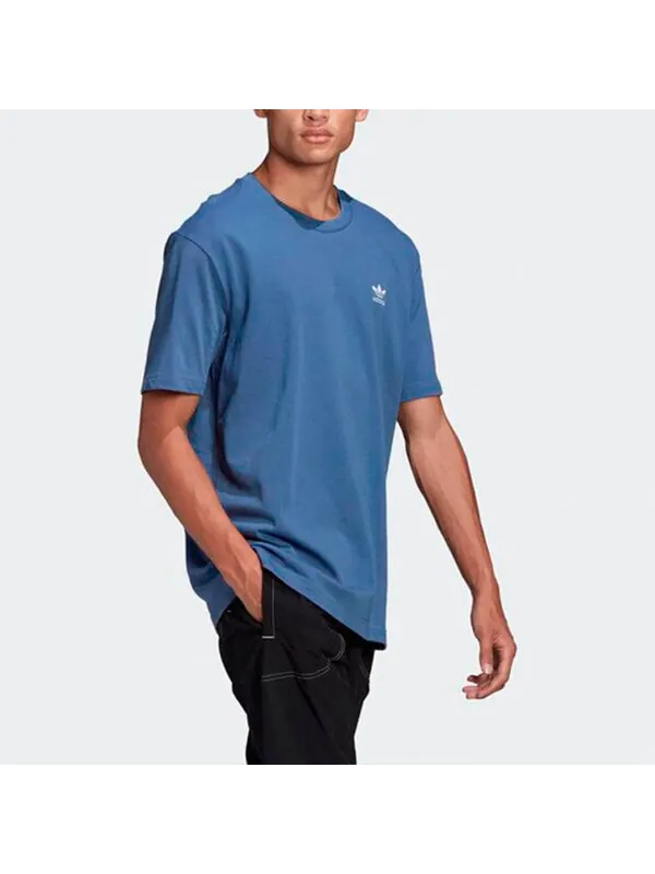 Футболка originals logo printing sports breathable short sleeve royal blue Adidas — изображение 4 из 4, синий