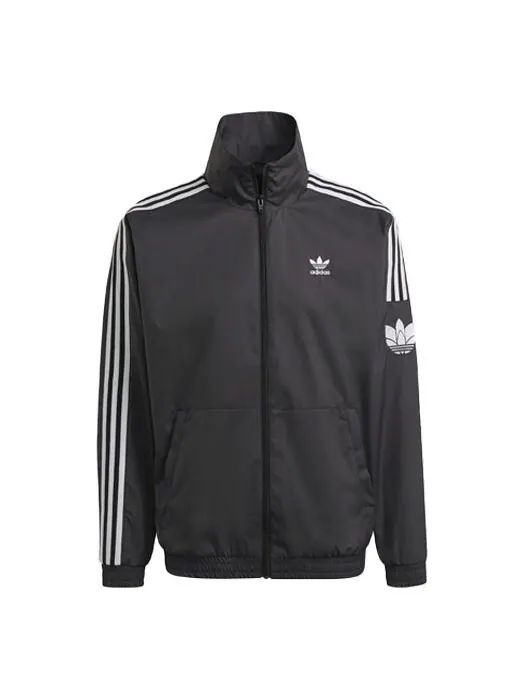 Куртка Adidas Adicolor 3D Trefoil 3-Stripes Track Jacket 'Black White' — изображение 1 из 4, черный