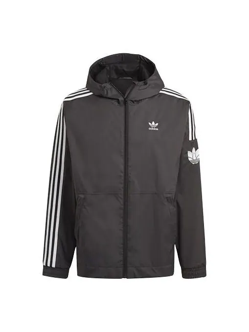 Куртка adidas 3d Windbrkr Sports Training Embroidered Logo Woven Hooded Jacket Black — изображение 1 из 4, черный