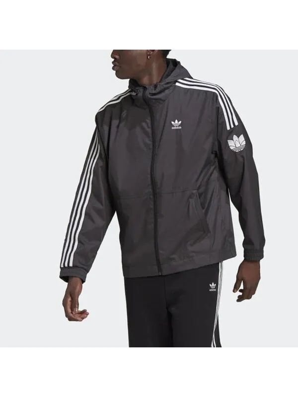 Куртка adidas 3d Windbrkr Sports Training Embroidered Logo Woven Hooded Jacket Black — изображение 2 из 4, черный
