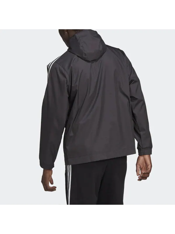 Куртка adidas 3d Windbrkr Sports Training Embroidered Logo Woven Hooded Jacket Black — изображение 3 из 4, черный