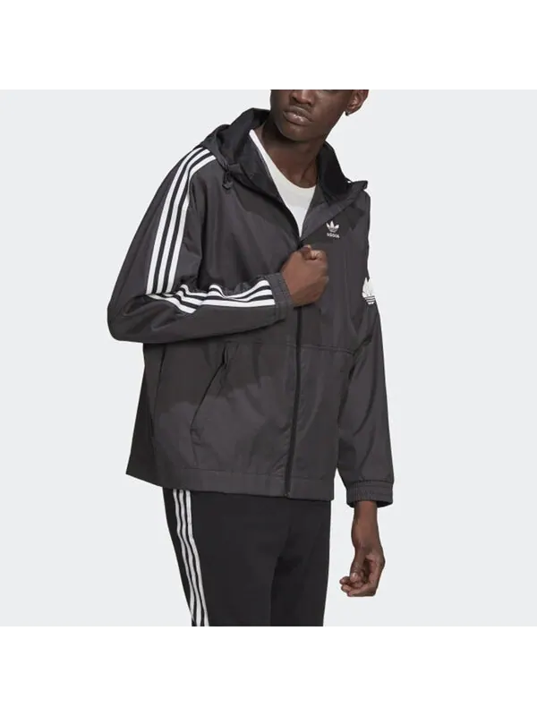 Куртка adidas 3d Windbrkr Sports Training Embroidered Logo Woven Hooded Jacket Black — изображение 4 из 4, черный
