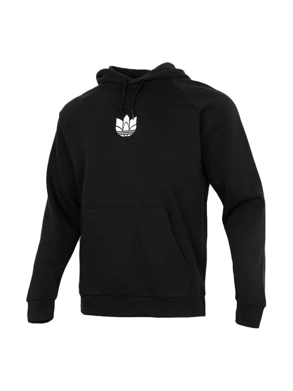Толстовка adidas originals 3d Trefoil Hood Logo Printing Fleece Lined Stay Warm Sports Black — изображение 1 из 4, черный
