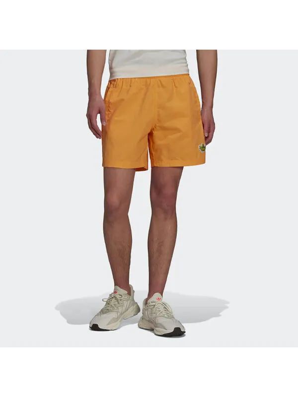 Шорты originals fruit shorts logo pattern casual sports orange yellow Adidas — изображение 3 из 4, желтый