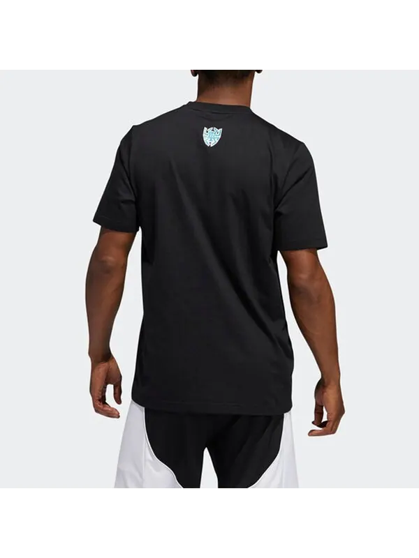 Футболка x crayola crossover тема печати баскетбол спорт короткий рукав Adidas — изображение 4 из 4, черный