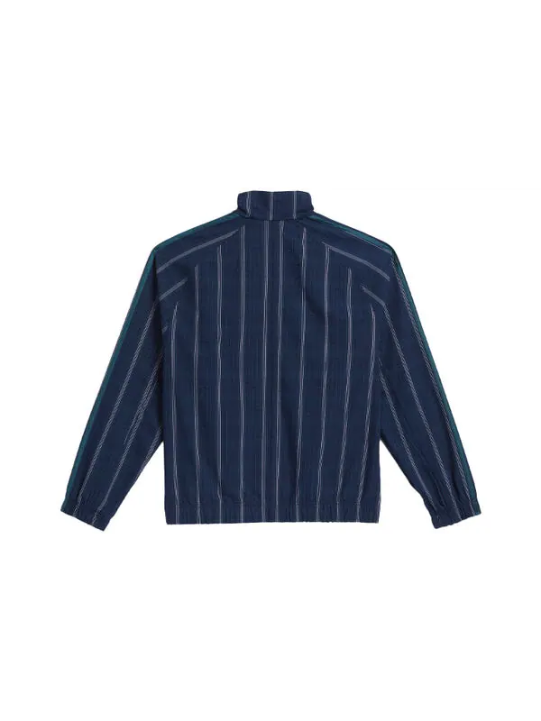 Куртка adidas originals Mw Tt Casual Stand Collar Plaid Athletics Sports Jacket Navy Blue — изображение 2 из 4, синий
