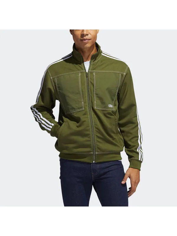 Куртка adidas originals Ww Tt Track Jacket Men's Wild Pine — изображение 2 из 4, зеленый