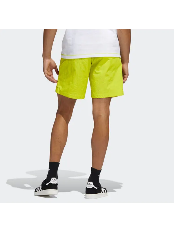 Шорты originals emb woven short embroidered casual sports shorts yellow green Adidas — изображение 3 из 4, жёлто-зеленый