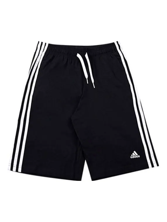 Шорты Essentials 3 полоски шорты Adidas — изображение 1 из 2, черный/белый
