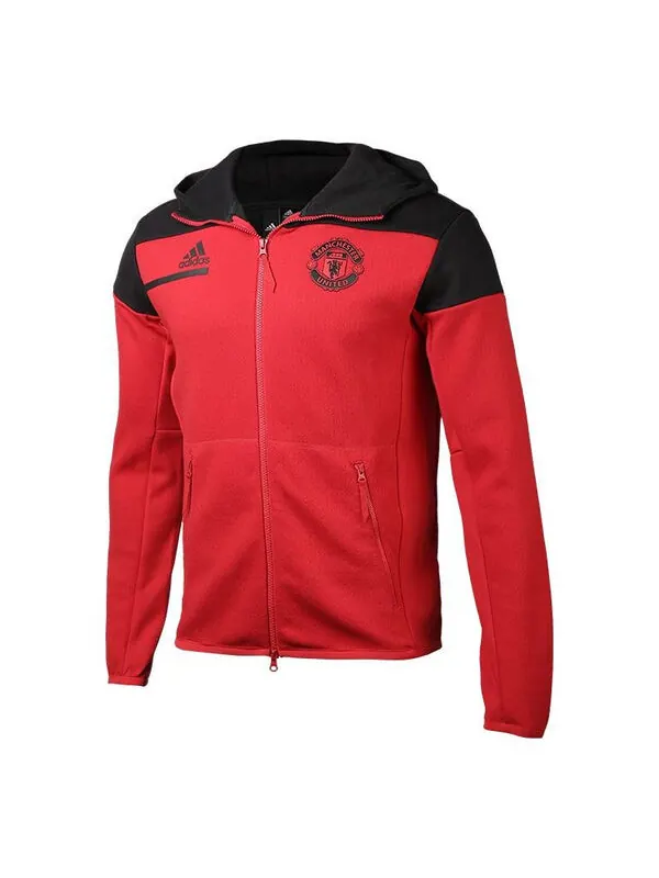 Куртка adidas Manchester United 20-21 Season Soccer/Football Sports Jacket Red — изображение 1 из 4, красный