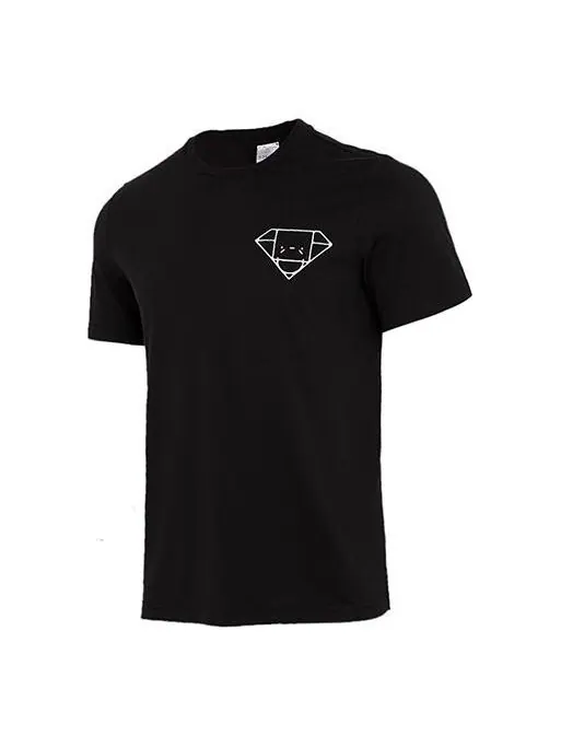 Футболка adidas Diamond Tee Short-sleeved Breathable Running Men's Black — изображение 1 из 4, черный