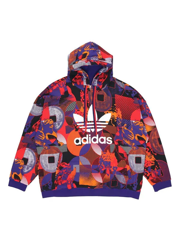 Толстовка men's originals series cny casual sports hooded pullover purple Adidas — изображение 1 из 4, фиолетовый