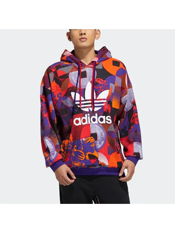 Толстовка men's originals series cny casual sports hooded pullover purple Adidas — изображение 3 из 4, фиолетовый