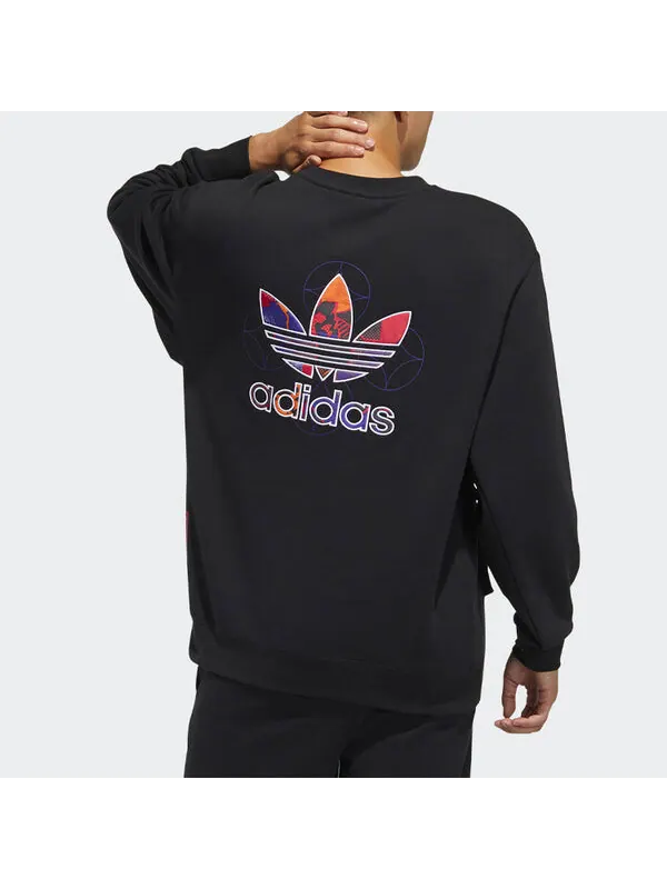Толстовка originals series cny crew casual sports round neck pullover black Adidas — изображение 3 из 4, черный