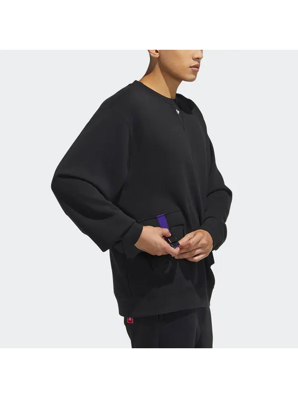 Толстовка originals series cny crew casual sports round neck pullover black Adidas — изображение 4 из 4, черный