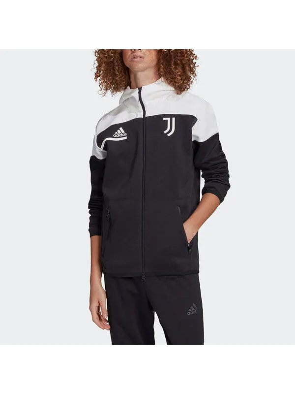 Куртка adidas Juve Zne 20-21 Season Juventus Soccer/Football Sports Jacket Black — изображение 3 из 4, черный