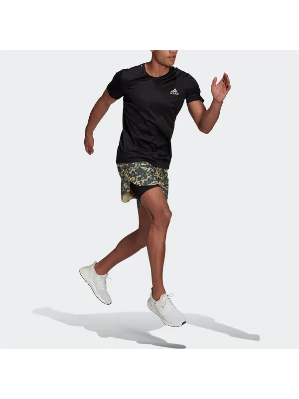 Футболка adidas Pblue Tee Men Reflective Printing Running Sports Short Sleeve Black — изображение 3 из 3, черный