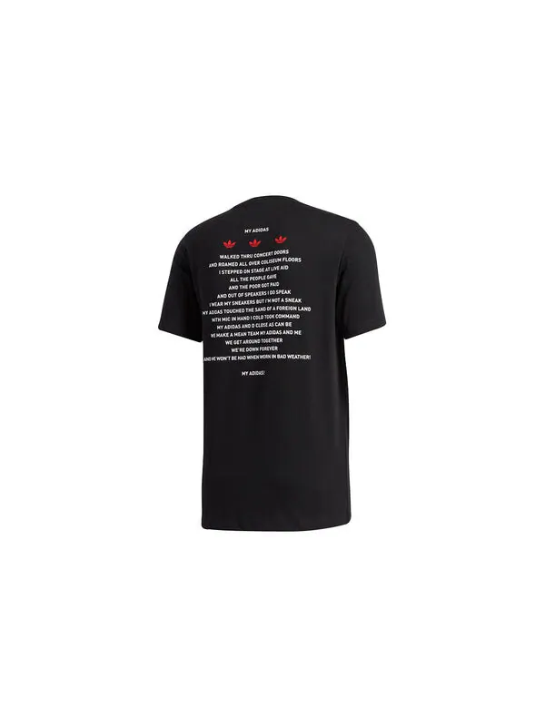 Футболка оригиналы run dmc фото t печать спортивные круглый вырез короткий рукав Adidas — изображение 2 из 4, черный
