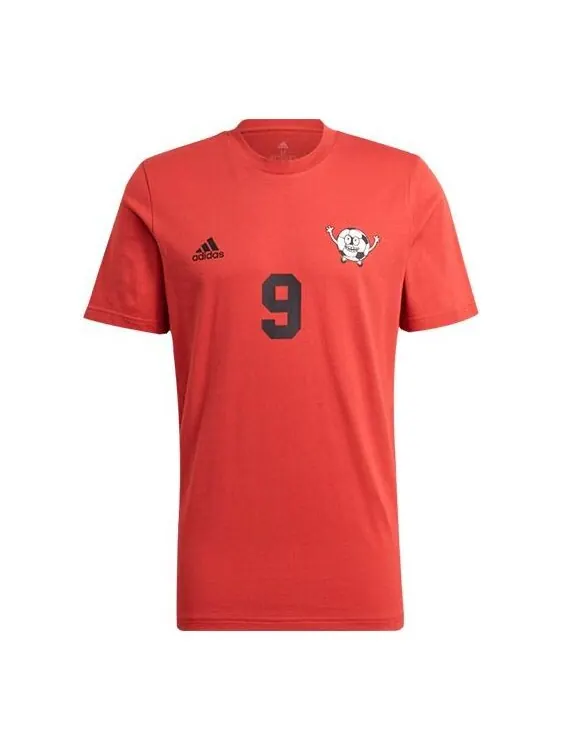 Футболка adidas Lil Number T M Soccer/Football Training Sports Printing Short Sleeve Pink Red — изображение 1 из 4, красный