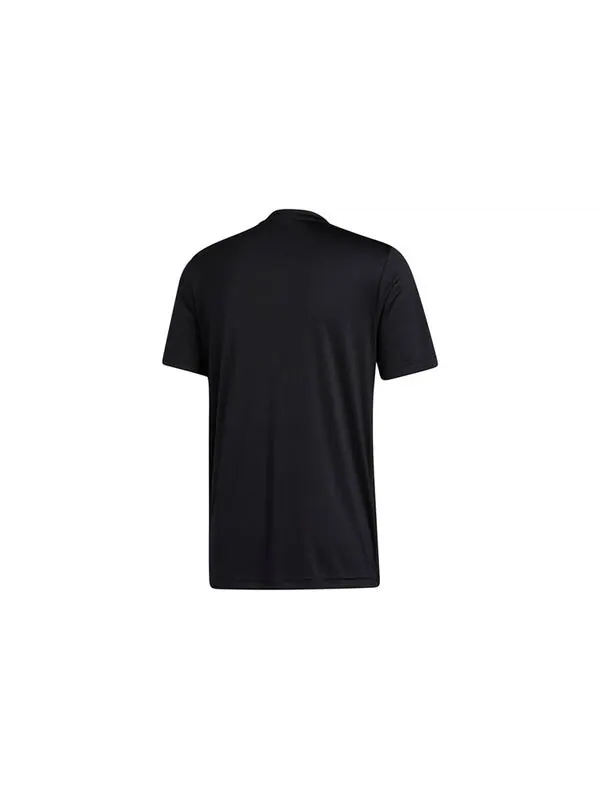 Футболка bos hoops tee basketball sports round neck short sleeve black Adidas — изображение 2 из 4, черный