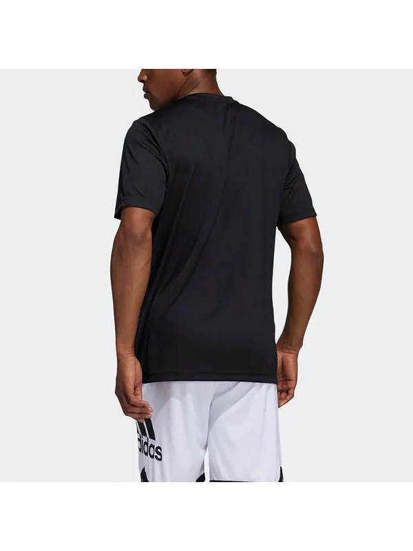 Футболка bos hoops tee basketball sports round neck short sleeve black Adidas — изображение 4 из 4, черный