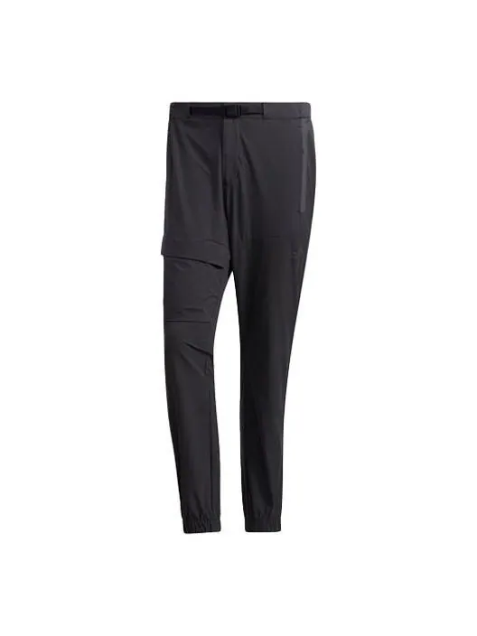 Спортивные штаны adidas Belt Jg Pant Outdoor Casual Bundle Feet Sports Pants Black — изображение 1 из 4, черный