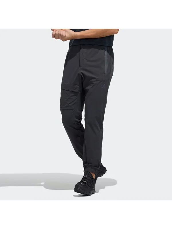 Спортивные штаны adidas Belt Jg Pant Outdoor Casual Bundle Feet Sports Pants Black — изображение 2 из 4, черный
