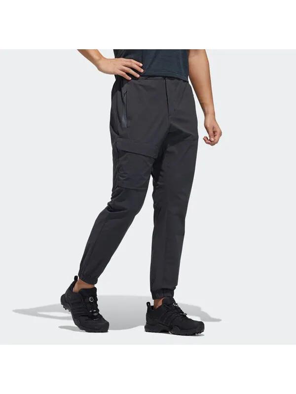 Спортивные штаны adidas Belt Jg Pant Outdoor Casual Bundle Feet Sports Pants Black — изображение 4 из 4, черный