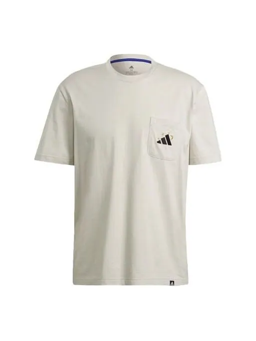 Футболка mandala tee m printing sports round neck short sleeve bauxite brown Adidas — изображение 1 из 4, коричневый