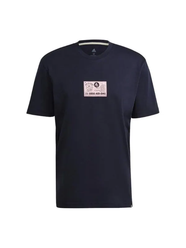 Футболка psychic coach m funny printing sports stylish short sleeve blue Adidas — изображение 1 из 4, синий