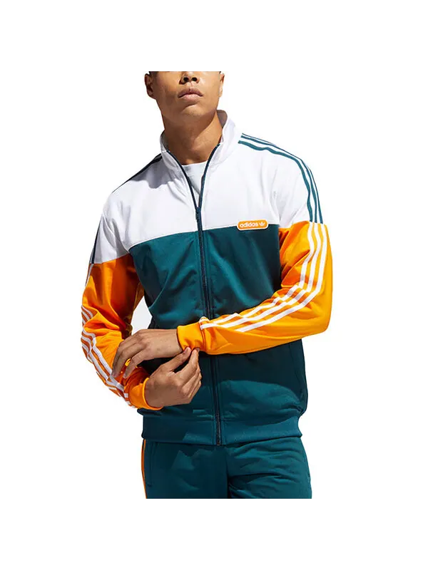 Куртка adidas originals Split Firebird Colorblock Casual Sports Stand Collar Side Stripe Windproof — изображение 2 из 4