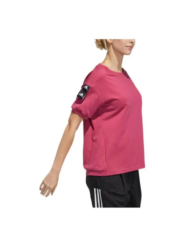 Футболка значок спорта 2 футболка азиатские размеры Adidas — изображение 2 из 3, розовый/черный
