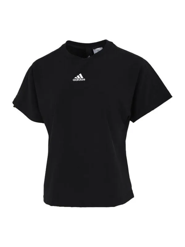 Футболка (WMNS) adidas Tech Woven t-shirt 'Black' — изображение 1 из 4, черный