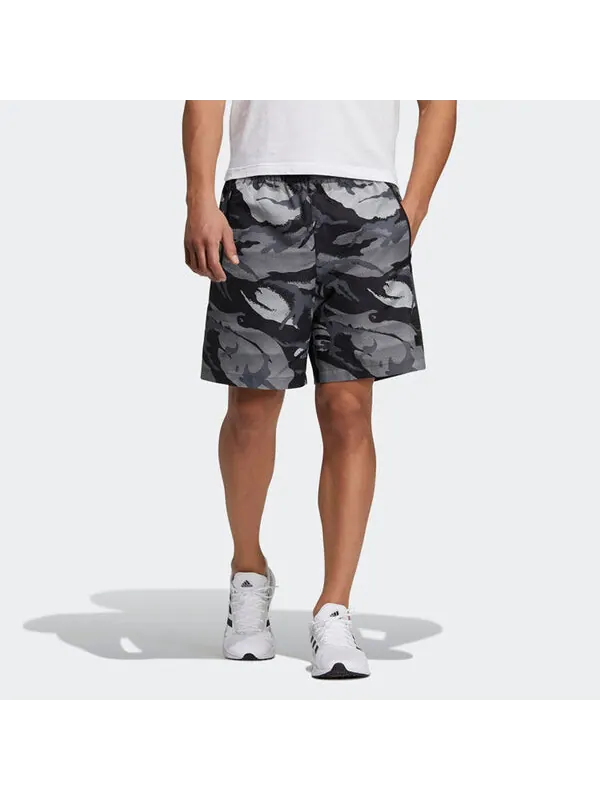 Шорты ub sht wv camo спортивные стильные камуфляжные шорты Adidas — изображение 2 из 4, светло-серо-белый