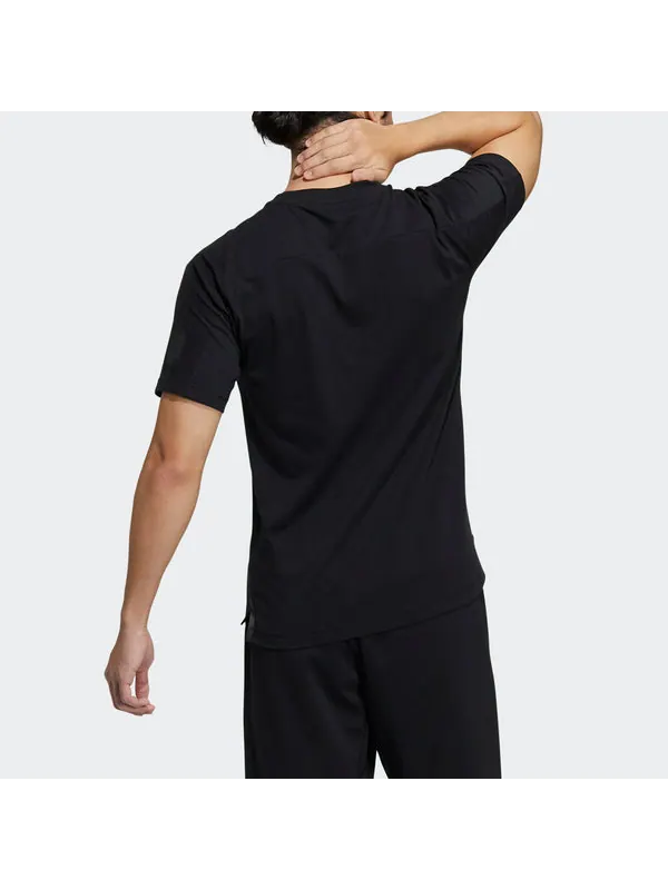 Футболка wj t gfx story casual sports round neck short sleeve black Adidas — изображение 3 из 4, черный