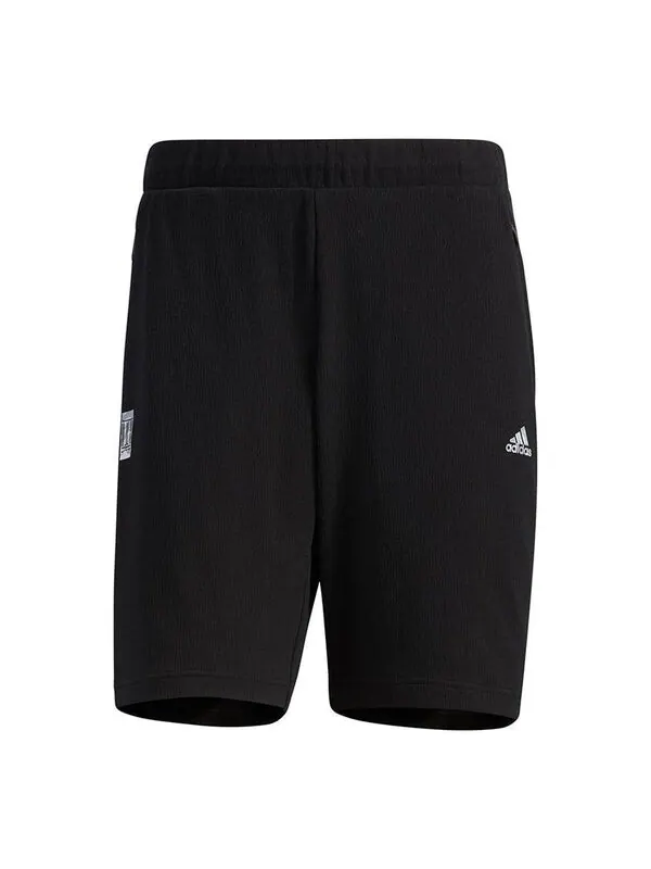 Шорты wj short swt casual sports basketball shorts black Adidas — изображение 1 из 4, черный