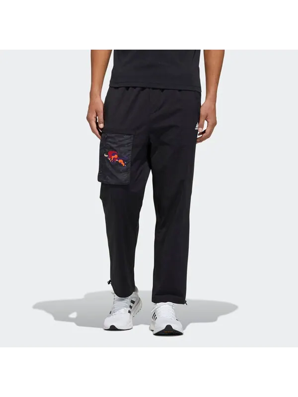 Спортивные штаны adidas CNY Men's Woven Workwear Sweatpants Black — изображение 2 из 4, черный